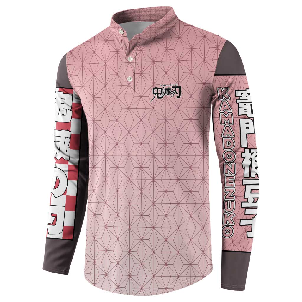 Kamado Nezuko Haori Demon Slayer Button Sweatshirt Anime Style
