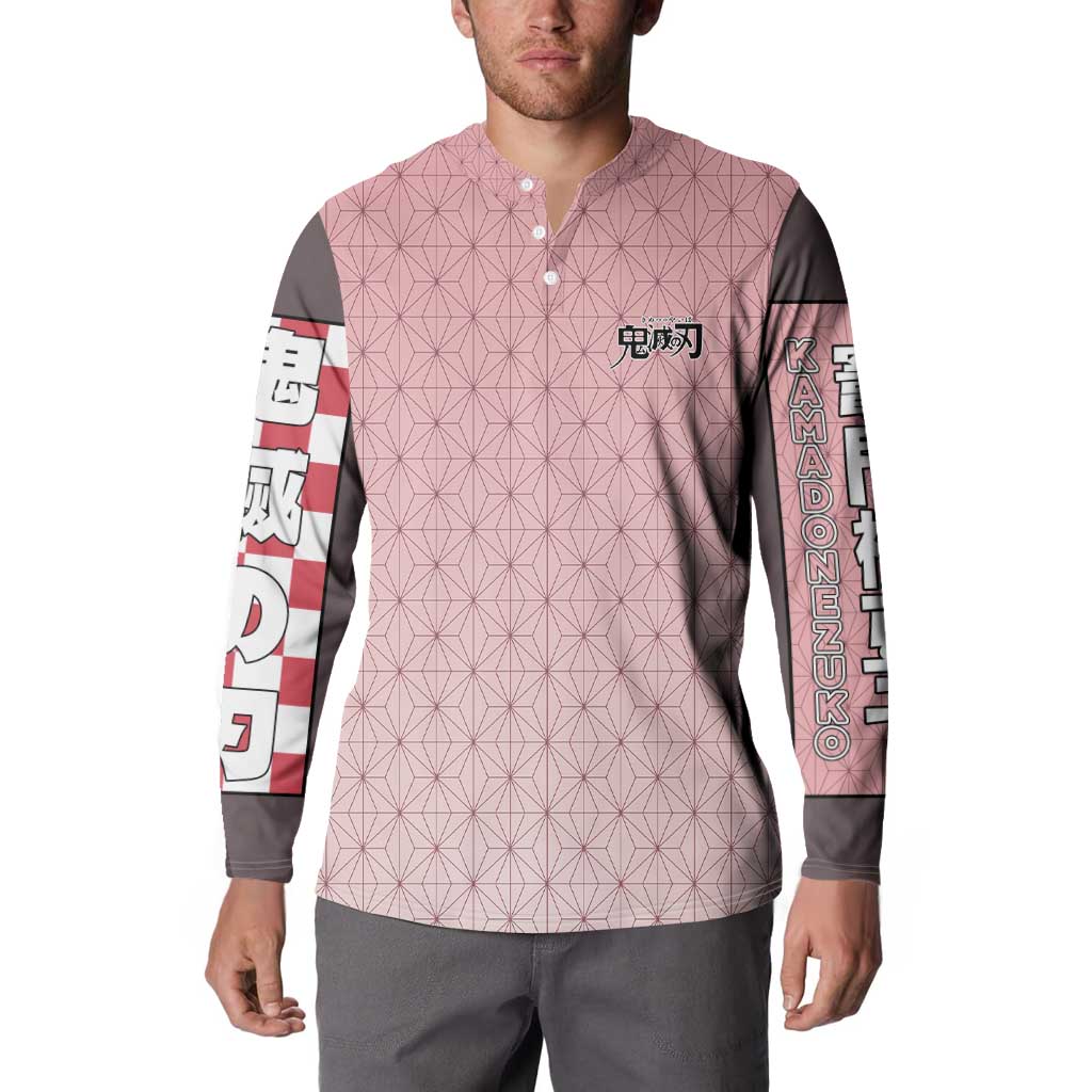 Kamado Nezuko Haori Demon Slayer Button Sweatshirt Anime Style