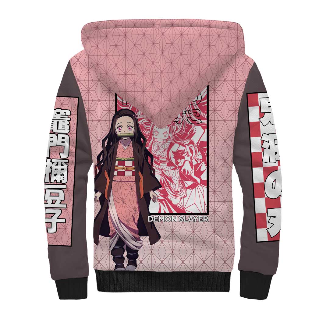 Kamado Nezuko Haori Demon Slayer Sherpa Hoodie Anime Style