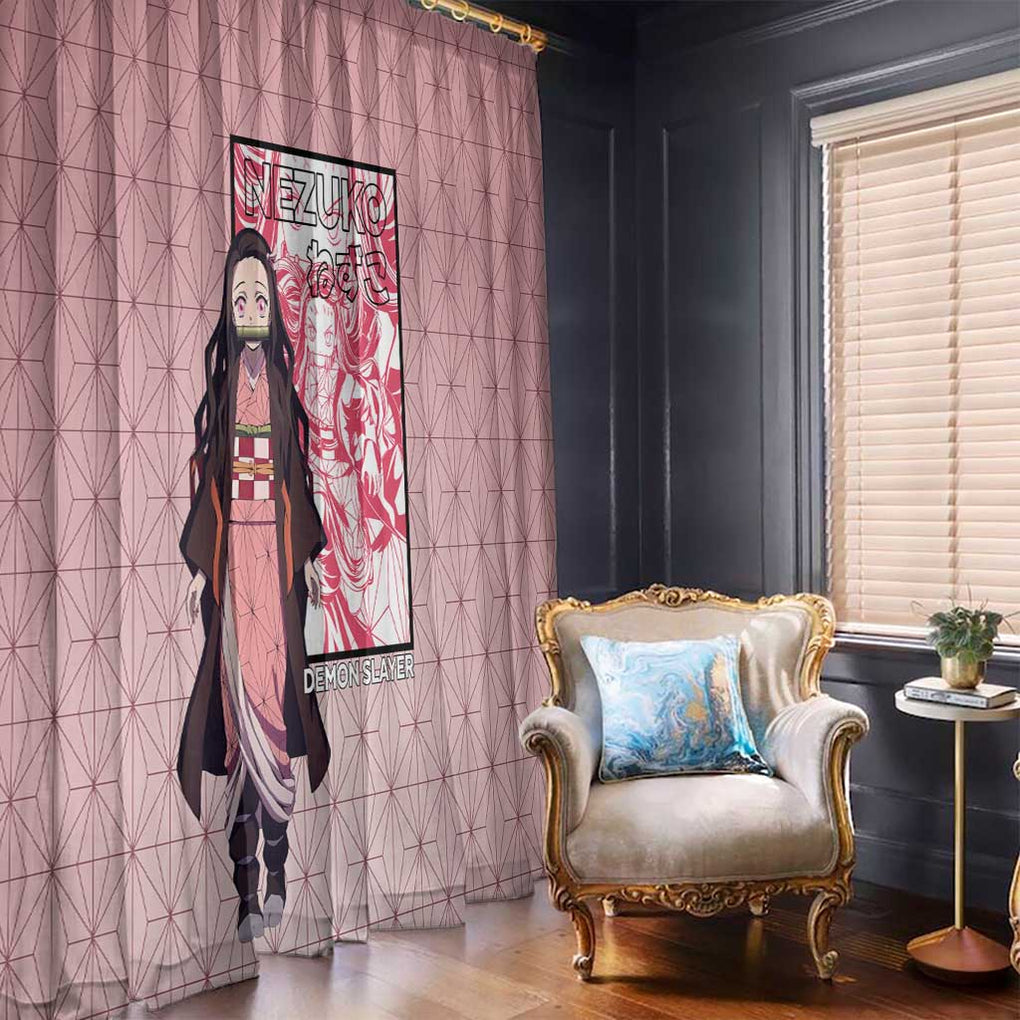 Kamado Nezuko Haori Demon Slayer Window Curtain Anime Style