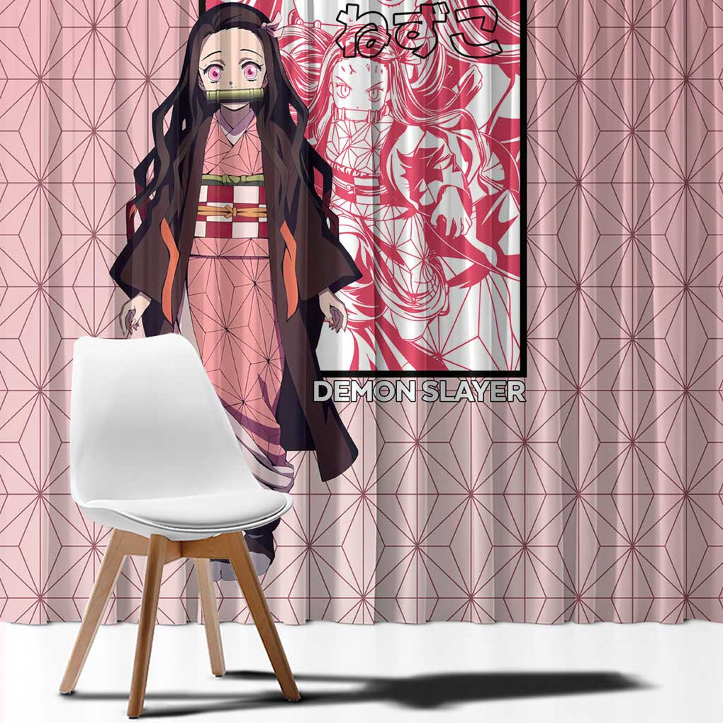 Kamado Nezuko Haori Demon Slayer Window Curtain Anime Style
