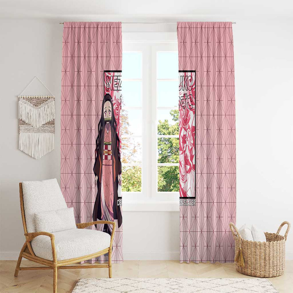 Kamado Nezuko Haori Demon Slayer Window Curtain Anime Style