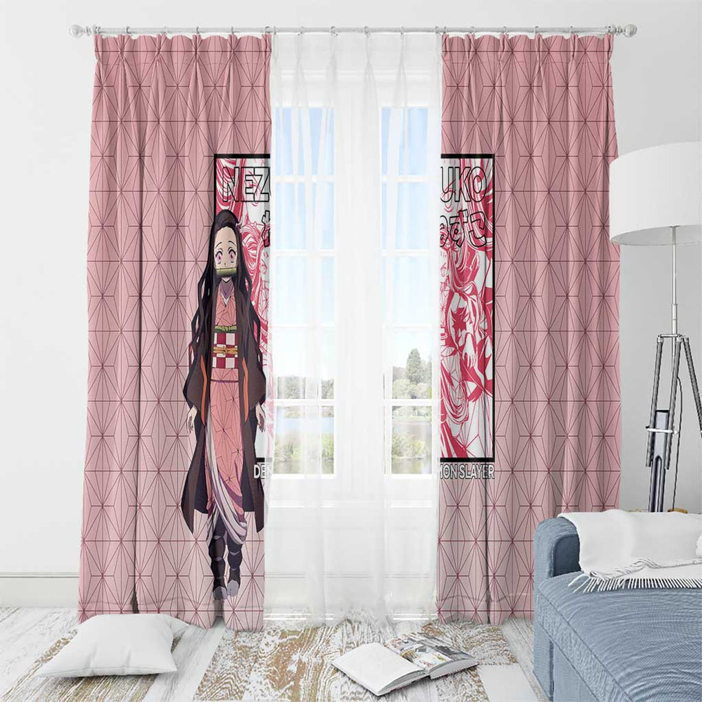 Kamado Nezuko Haori Demon Slayer Window Curtain Anime Style