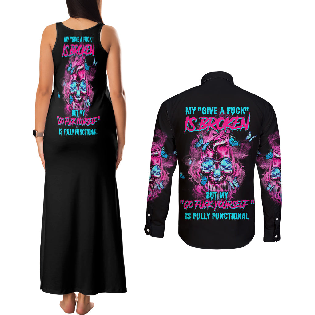 my-give-a-f-is-broken-couples-matching-tank-maxi-dress-and-long-sleeve-button-shirt