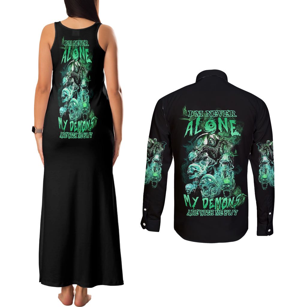 im-never-alone-skull-reaper-couples-matching-tank-maxi-dress-and-long-sleeve-button-shirt