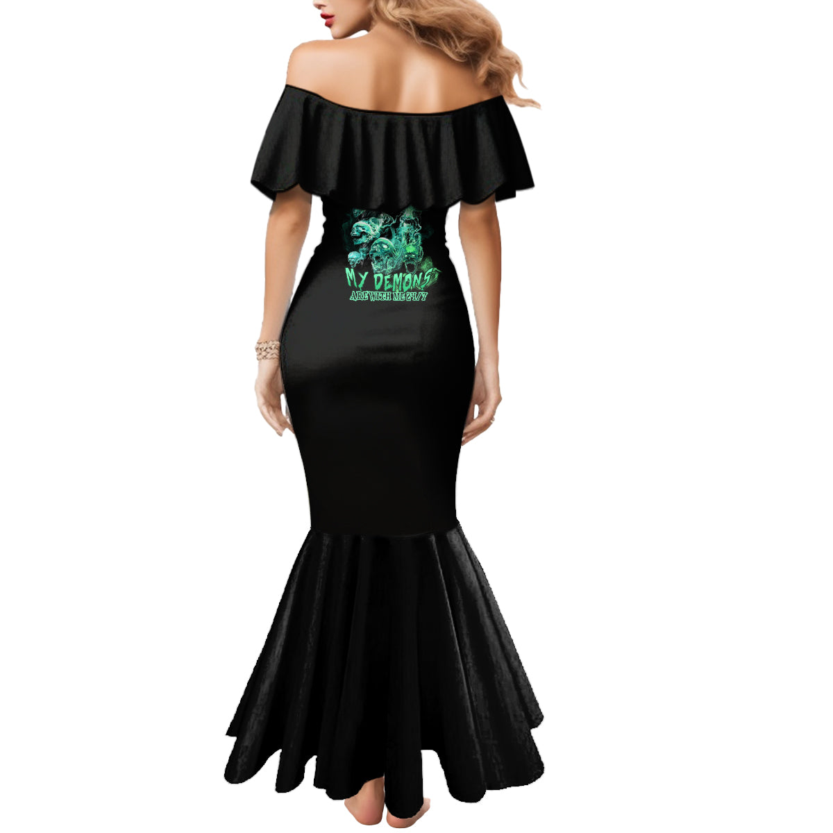 im-never-alone-skull-reaper-mermaid-dress