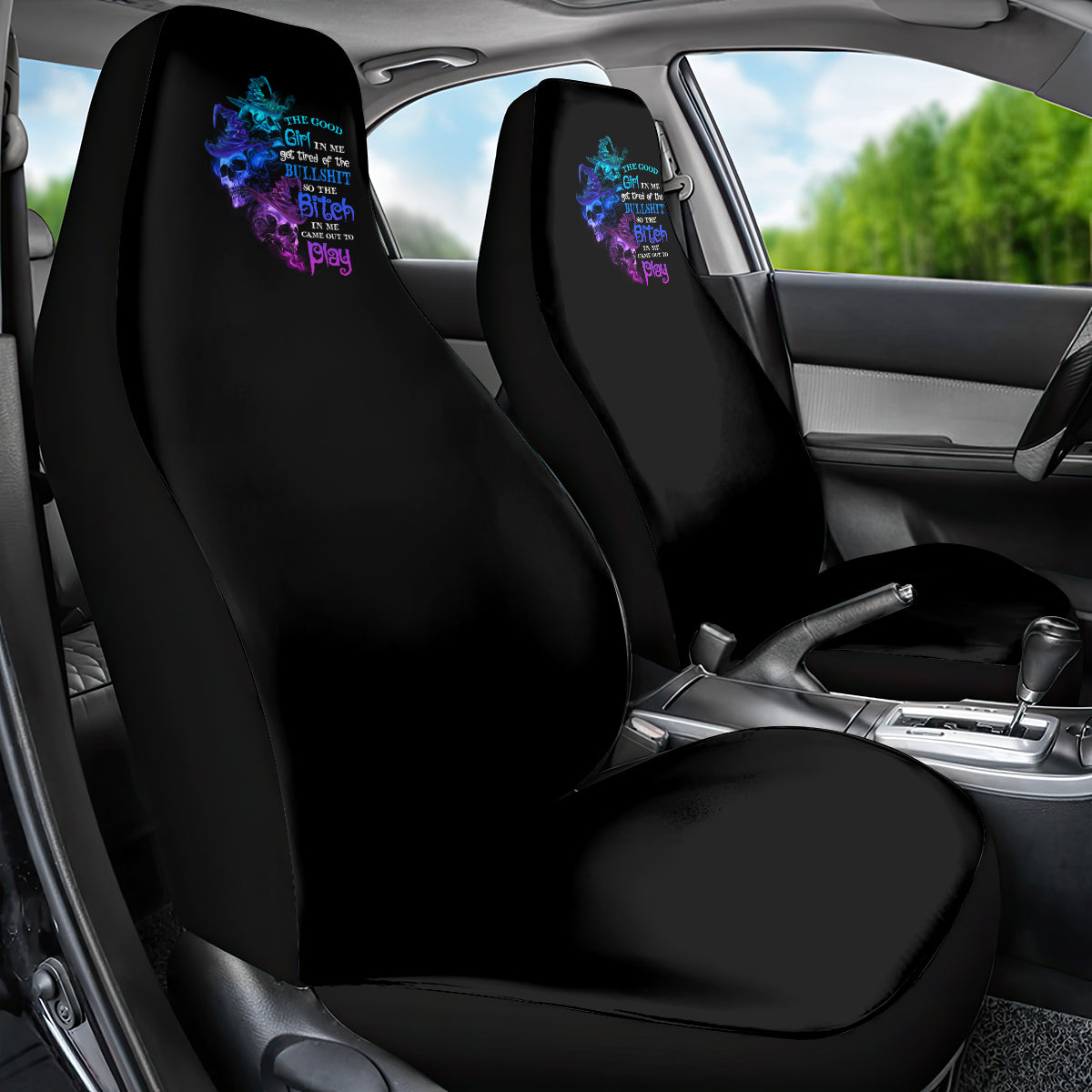 the-good-girl-in-me-got-tired-skull-witch-halloween-car-seat-cover