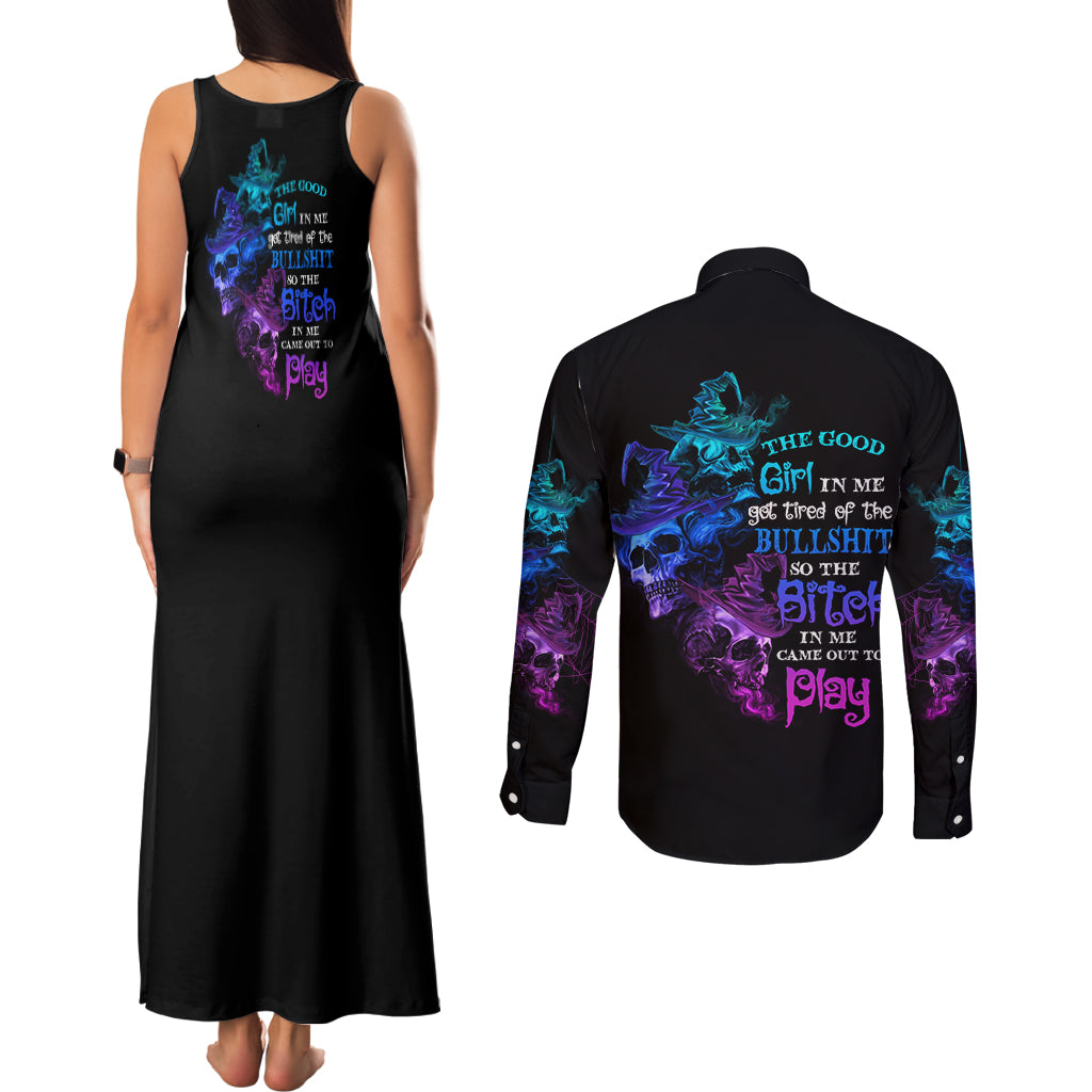 the-good-girl-in-me-got-tired-skull-witch-halloween-couples-matching-tank-maxi-dress-and-long-sleeve-button-shirt