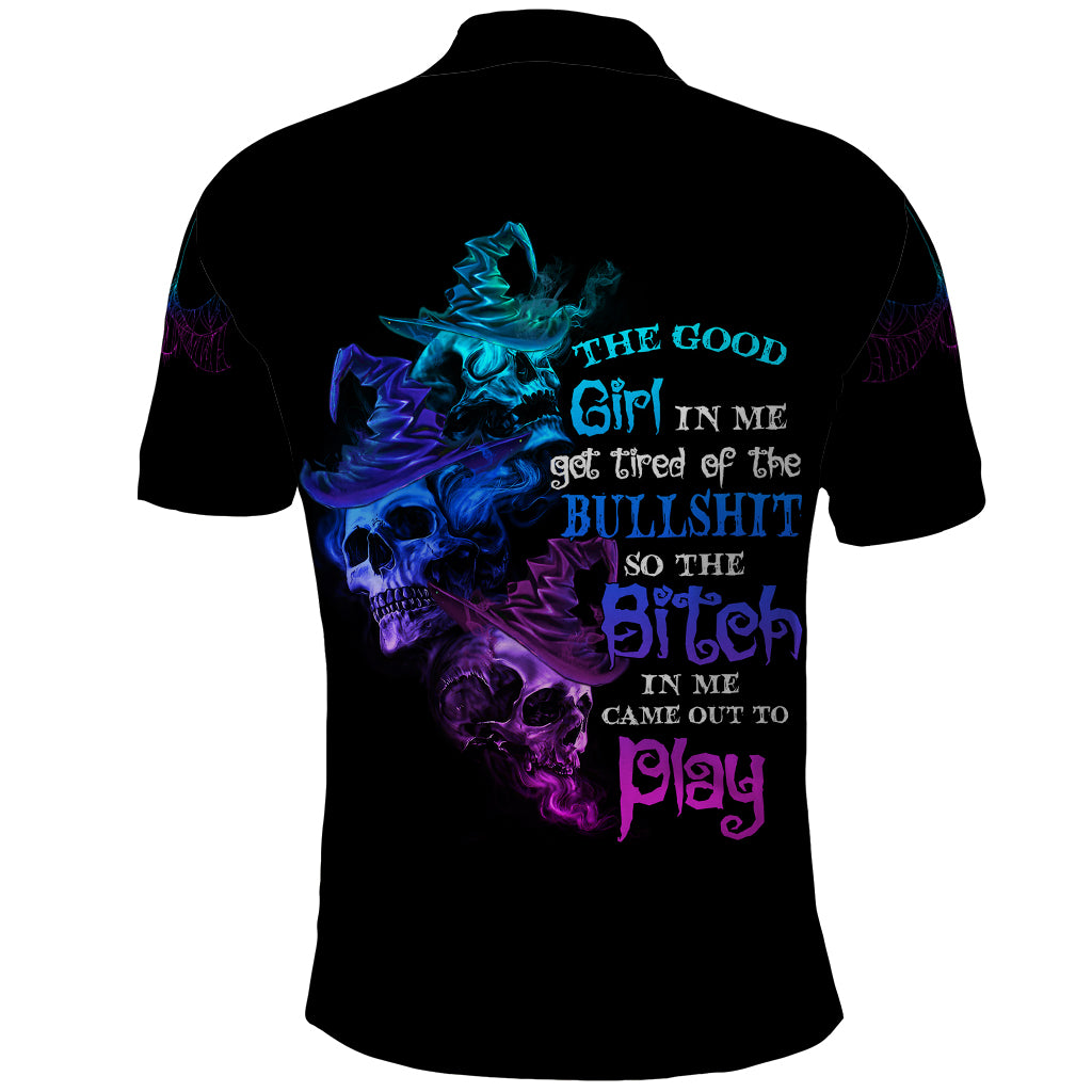 the-good-girl-in-me-got-tired-skull-witch-halloween-polo-shirt