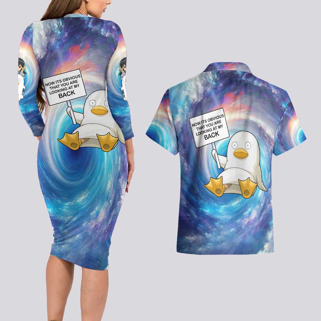 Cosmic Elizabeth Gintama Couples Matching Long Sleeve Bodycon Dress and Hawaiian Shirt Anime Style