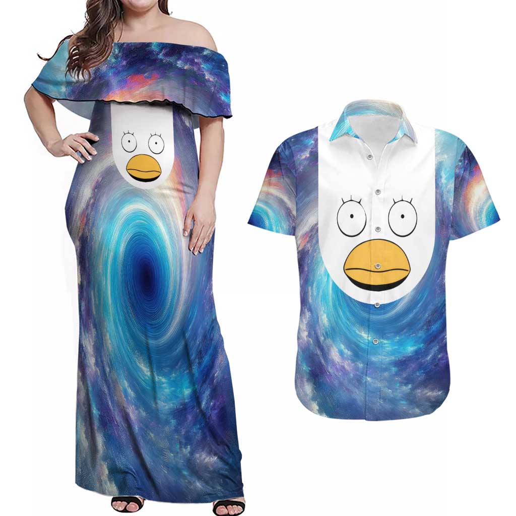 Cosmic Elizabeth Gintama Couples Matching Off Shoulder Maxi Dress and Hawaiian Shirt Anime Style