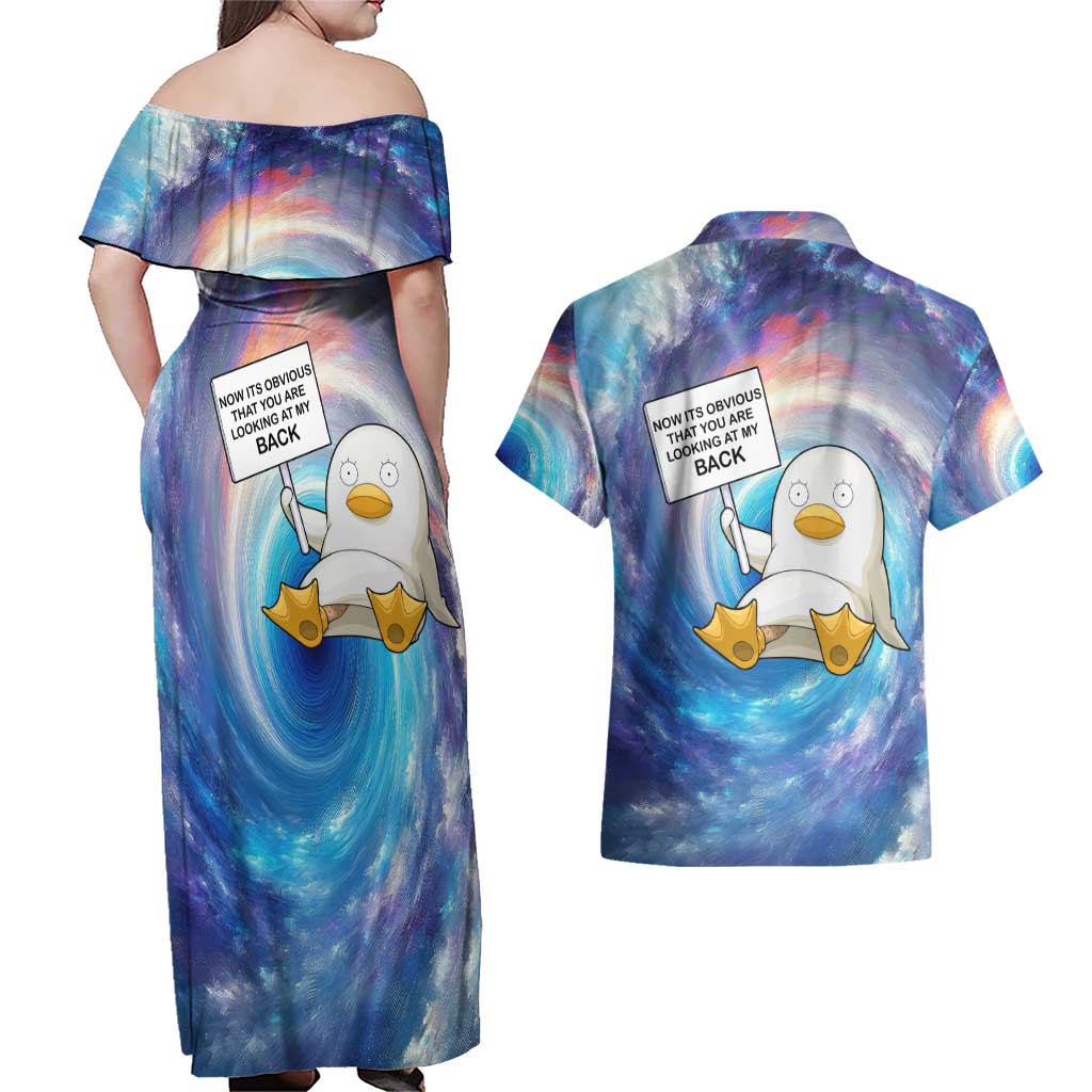 Cosmic Elizabeth Gintama Couples Matching Off Shoulder Maxi Dress and Hawaiian Shirt Anime Style