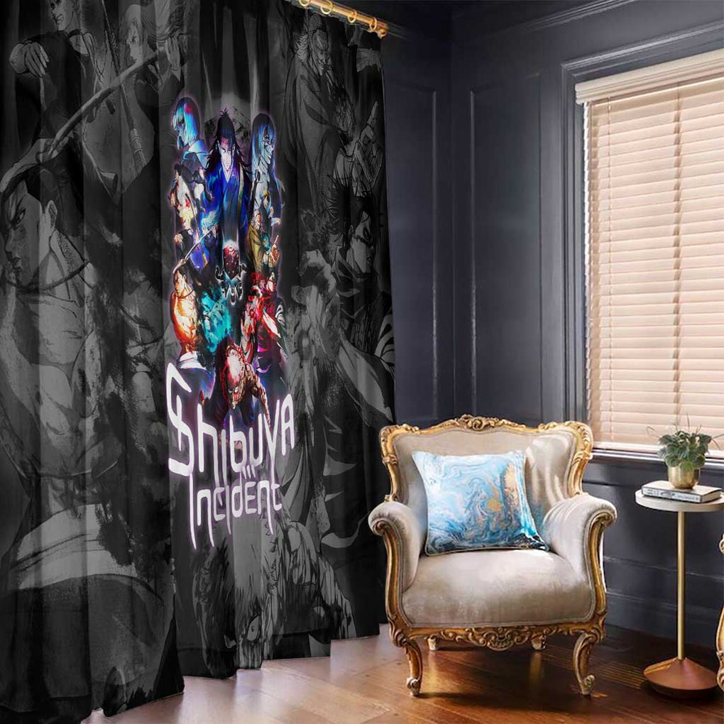 Shibuya Incident Jujutsu Kaisen Window Curtain Anime Style