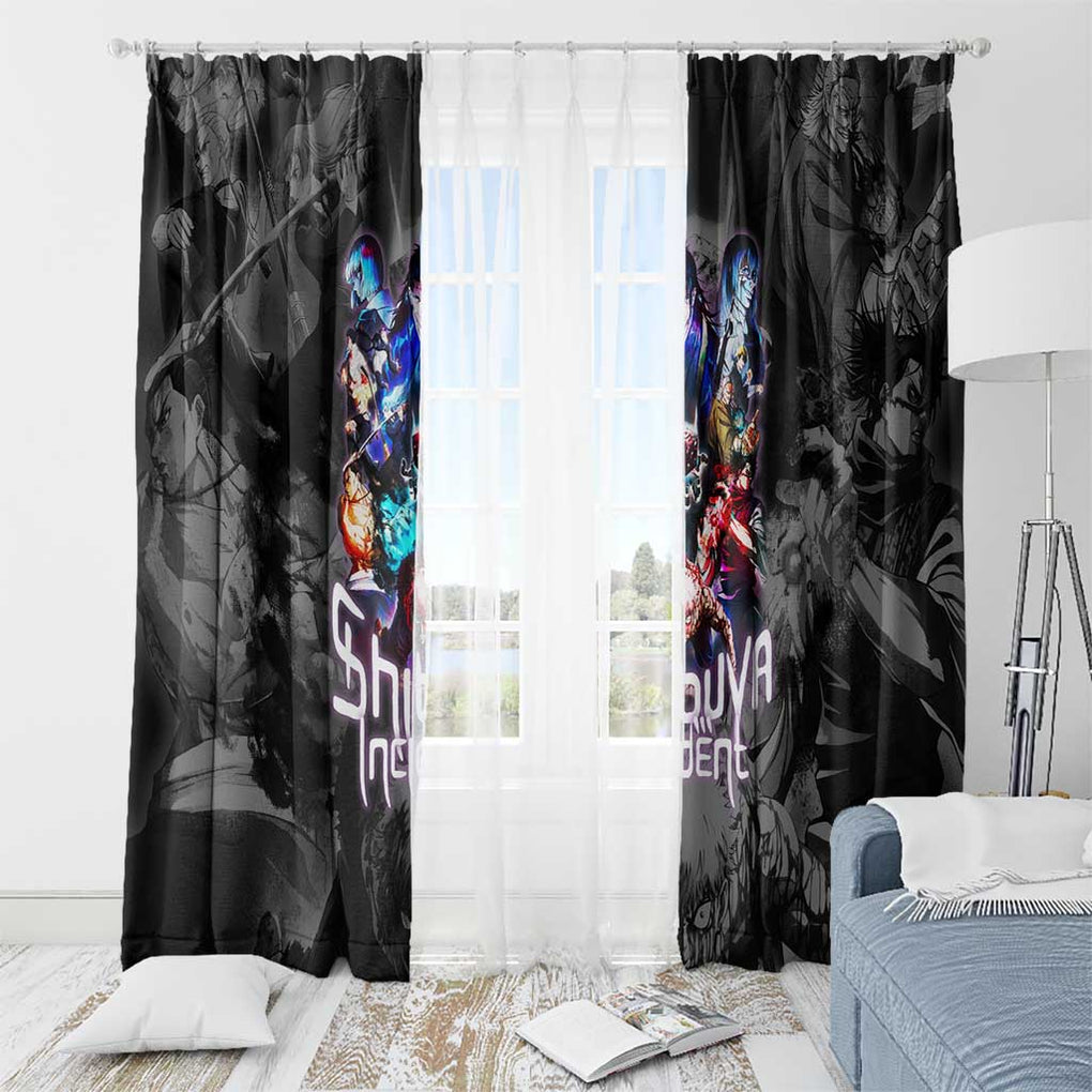 Shibuya Incident Jujutsu Kaisen Window Curtain Anime Style