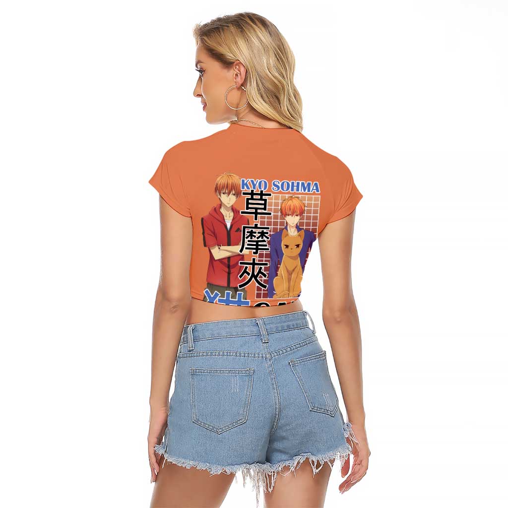 Kyo Sohma Fruits Basket Raglan Cropped T Shirt Anime Style