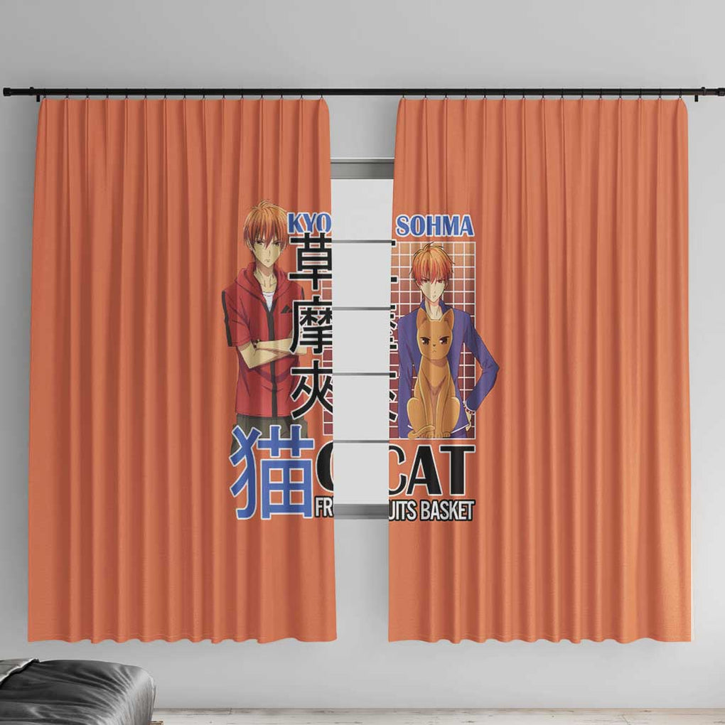 Kyo Sohma Fruits Basket Window Curtain Anime Style