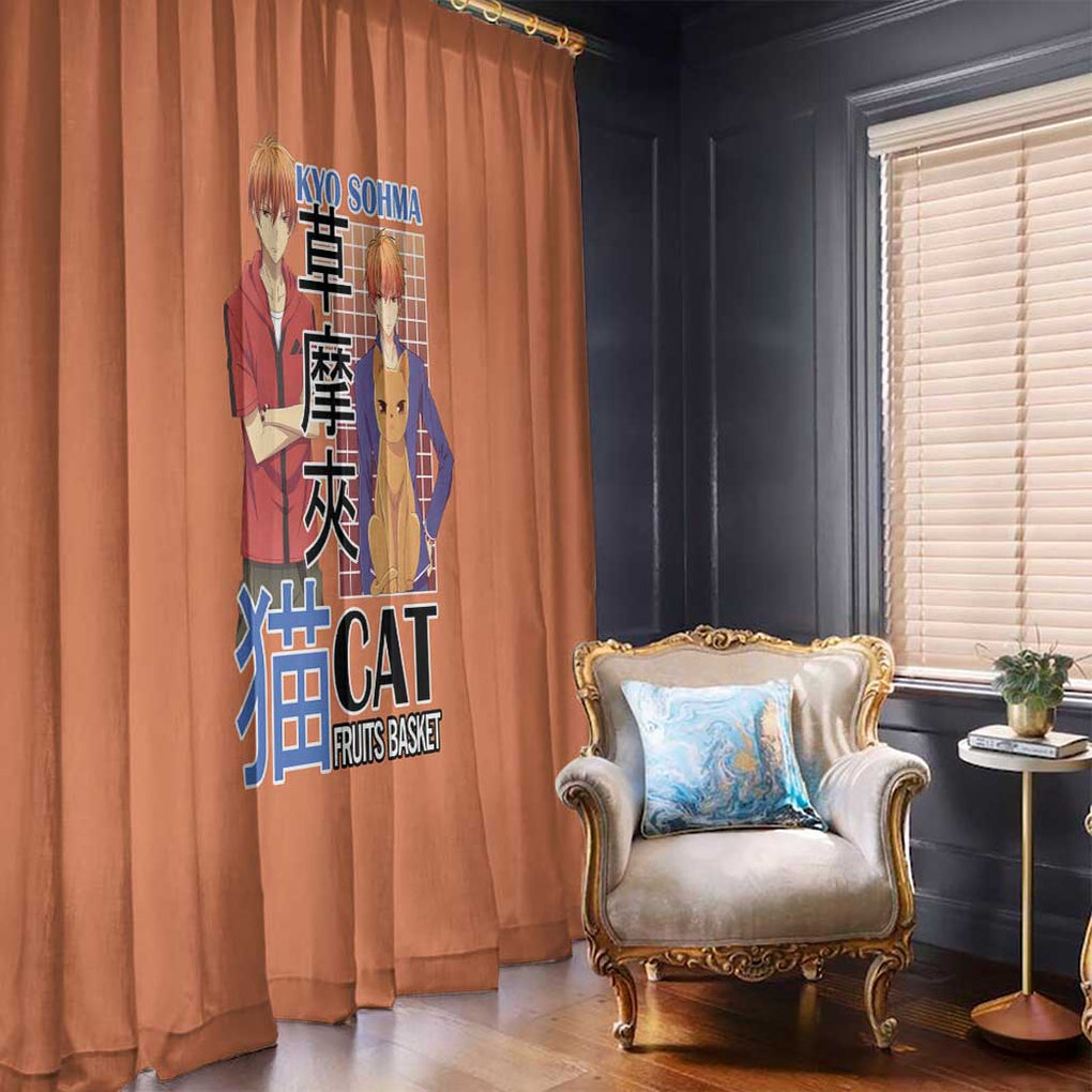 Kyo Sohma Fruits Basket Window Curtain Anime Style
