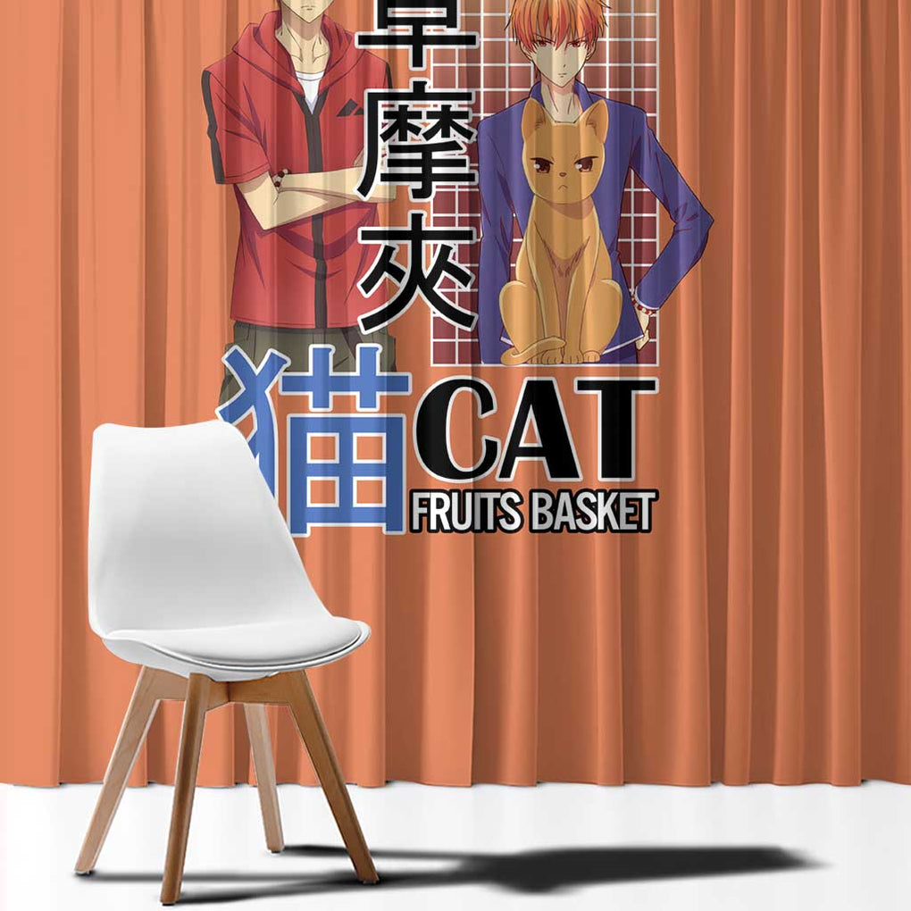 Kyo Sohma Fruits Basket Window Curtain Anime Style