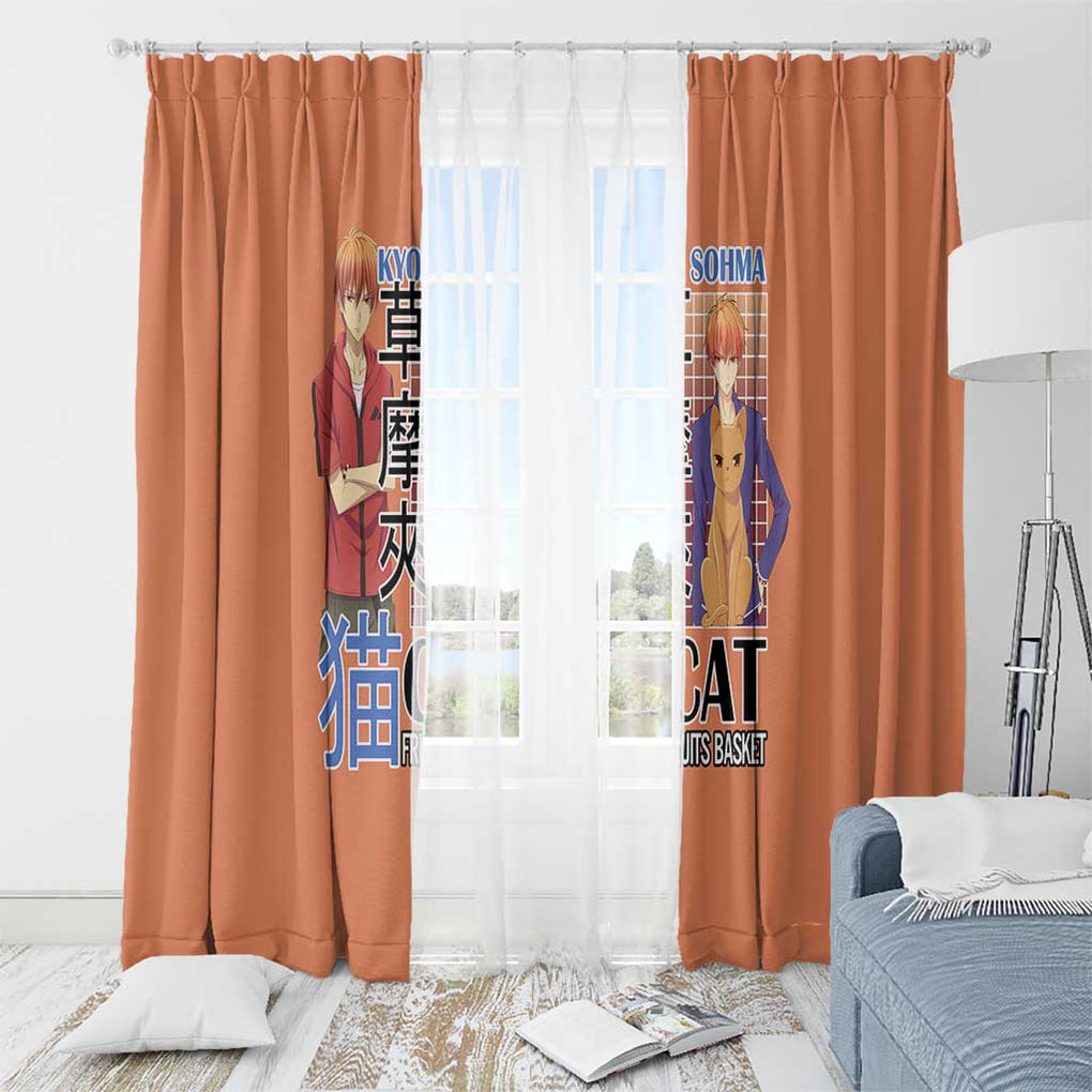 Kyo Sohma Fruits Basket Window Curtain Anime Style
