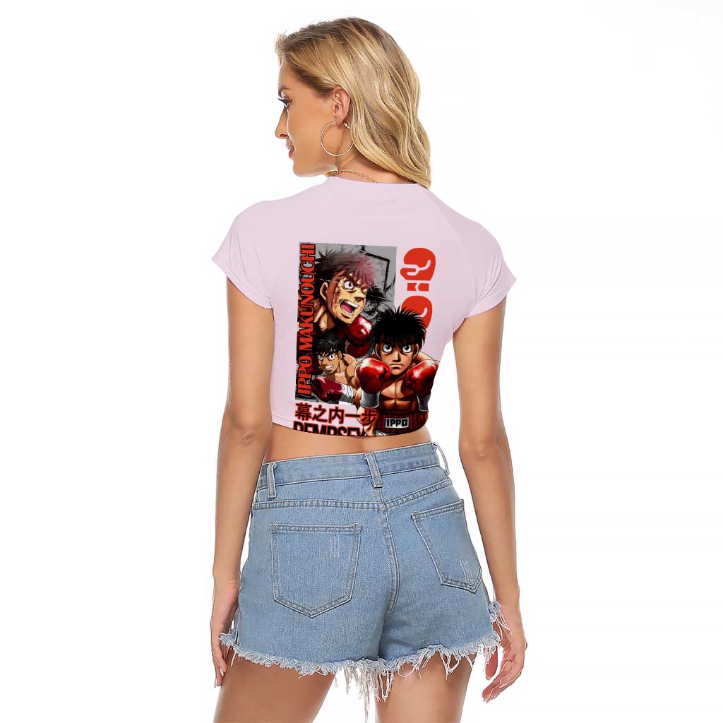 Ippo Makunouchi Hajime no Ippo Raglan Cropped T Shirt Anime Style