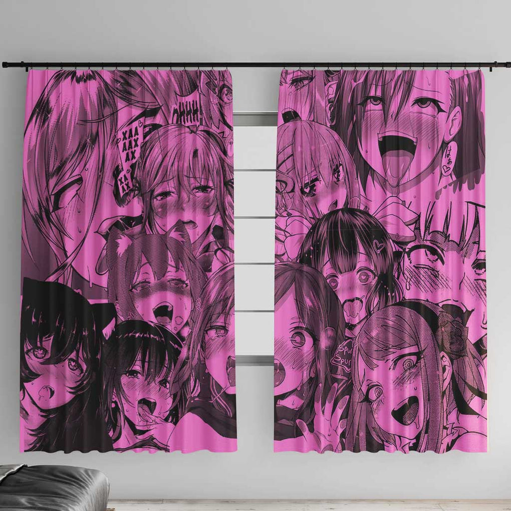 Ahegao Manga Window Curtain Anime Mid Manga Style