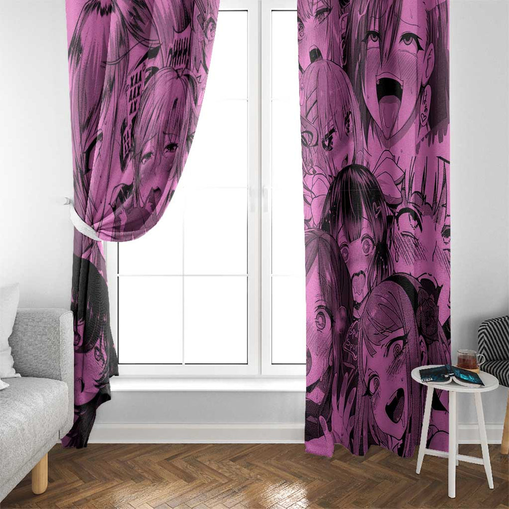 Ahegao Manga Window Curtain Anime Mid Manga Style