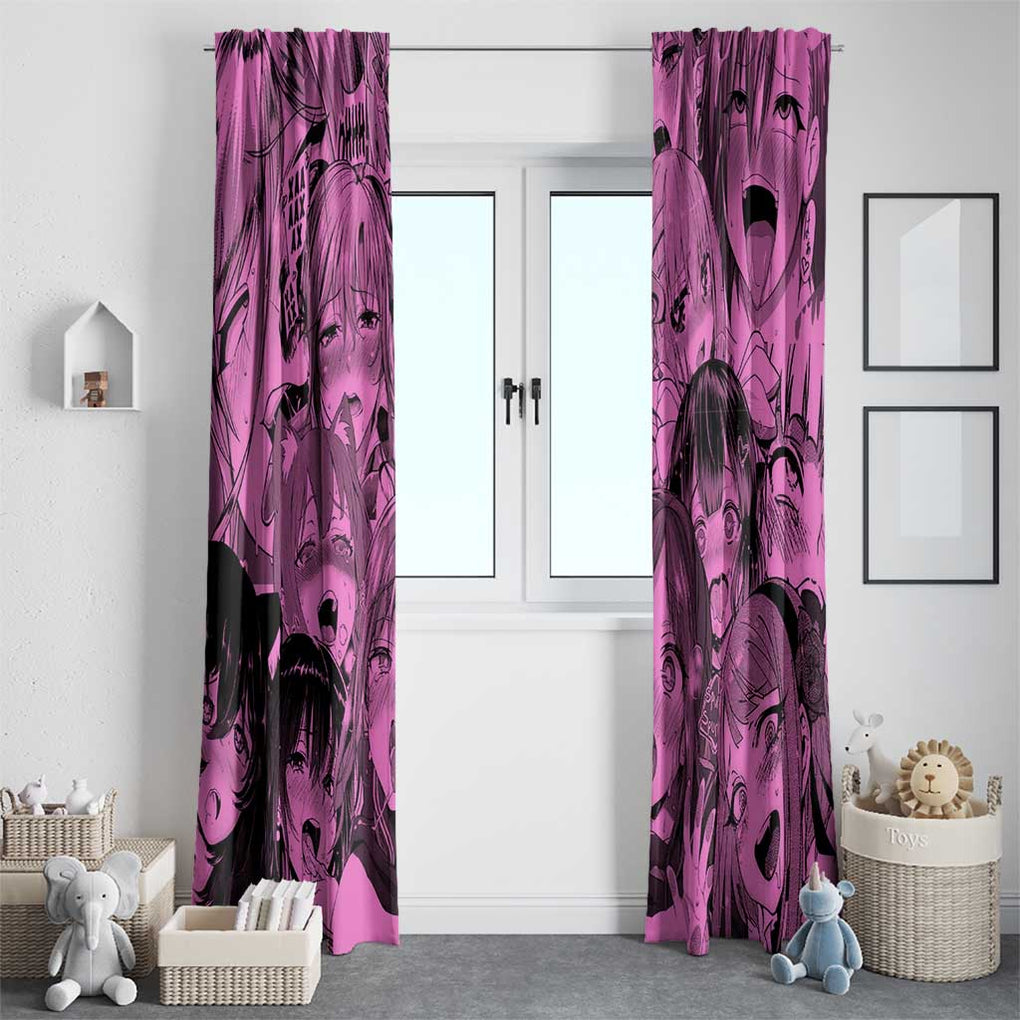 Ahegao Manga Window Curtain Anime Mid Manga Style