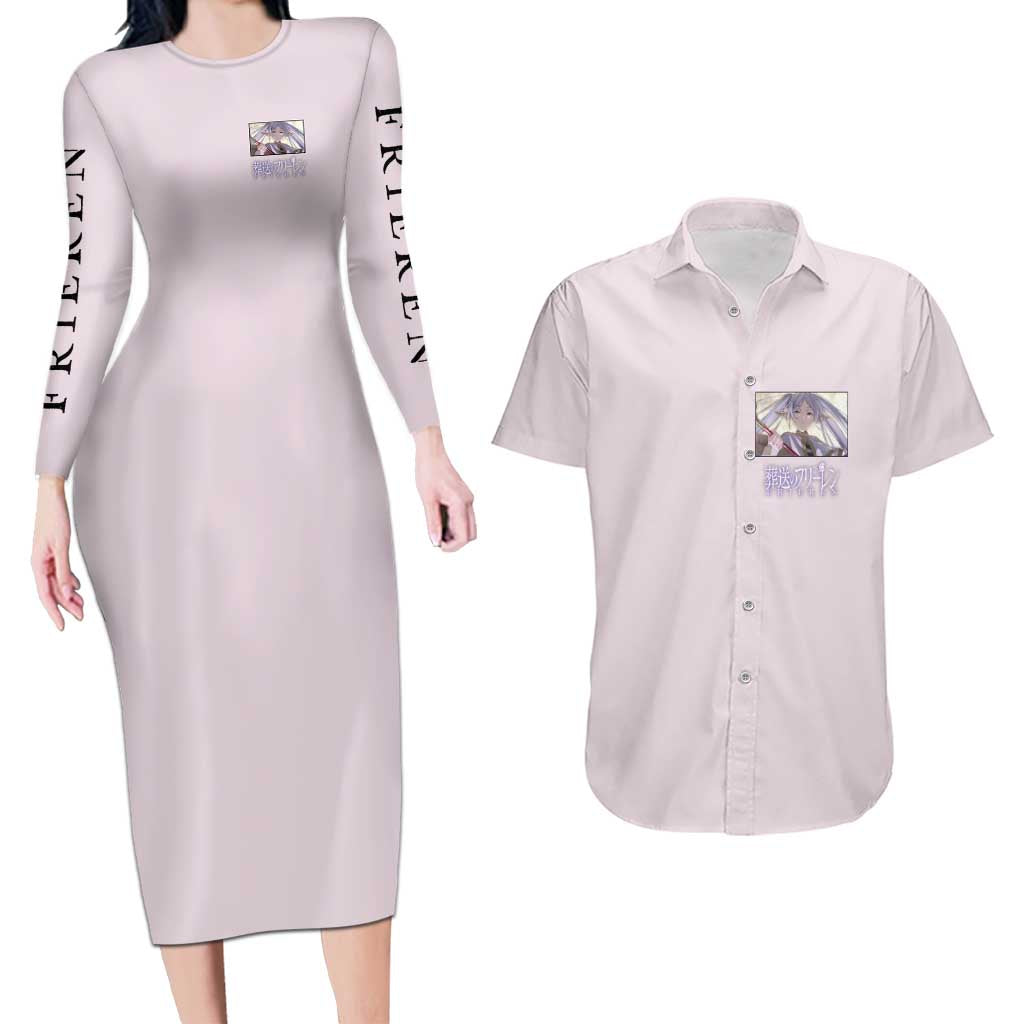 Frieren Frieren Beyond Journey’s End Couples Matching Long Sleeve Bodycon Dress and Hawaiian Shirt Anime Style