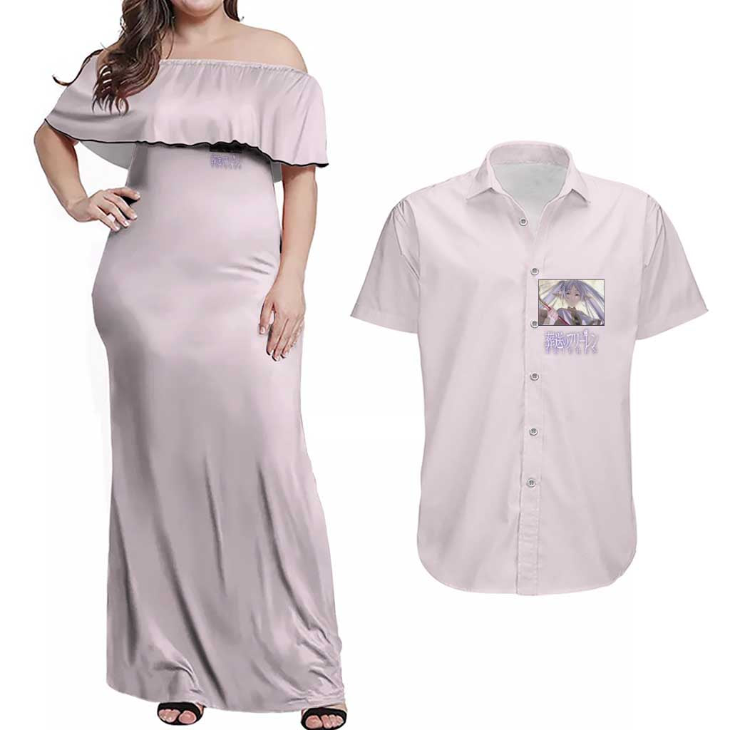 Frieren Frieren Beyond Journey’s End Couples Matching Off Shoulder Maxi Dress and Hawaiian Shirt Anime Style