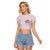 Frieren Frieren Beyond Journey’s End Raglan Cropped T Shirt Anime Style