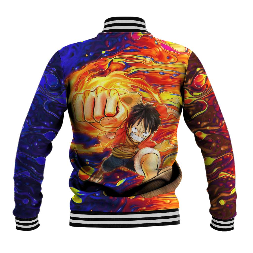 One Piece Trippy Luffy Baseball Jacket Anime Mid Trippy Style