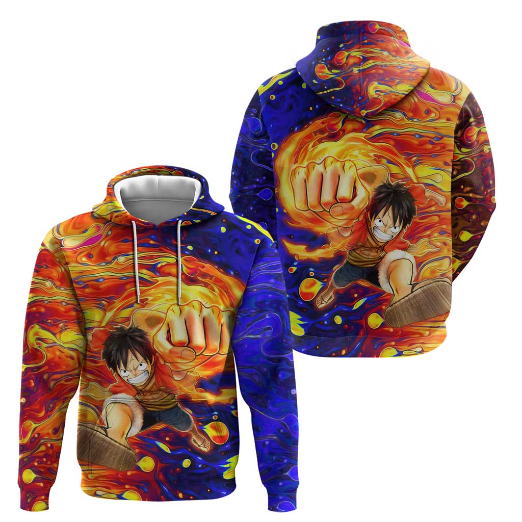 One Piece Trippy Luffy Hoodie Anime Mid Trippy Style