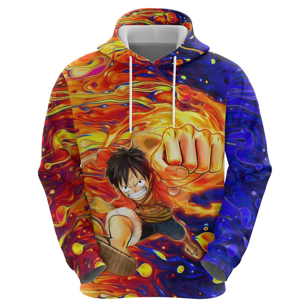 One Piece Trippy Luffy Hoodie Anime Mid Trippy Style