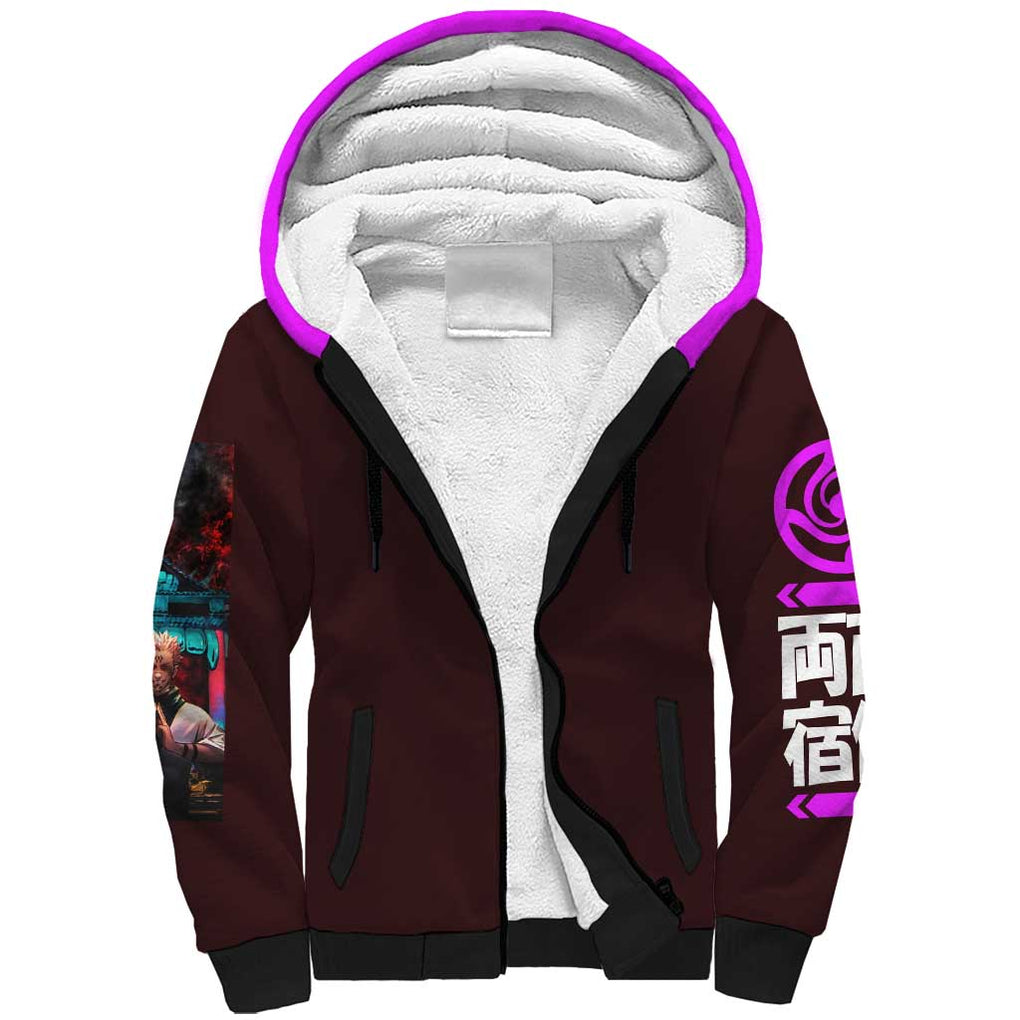 Ryomen Sukuna V2 Jujutsu Kaisen Sherpa Hoodie Anime Style
