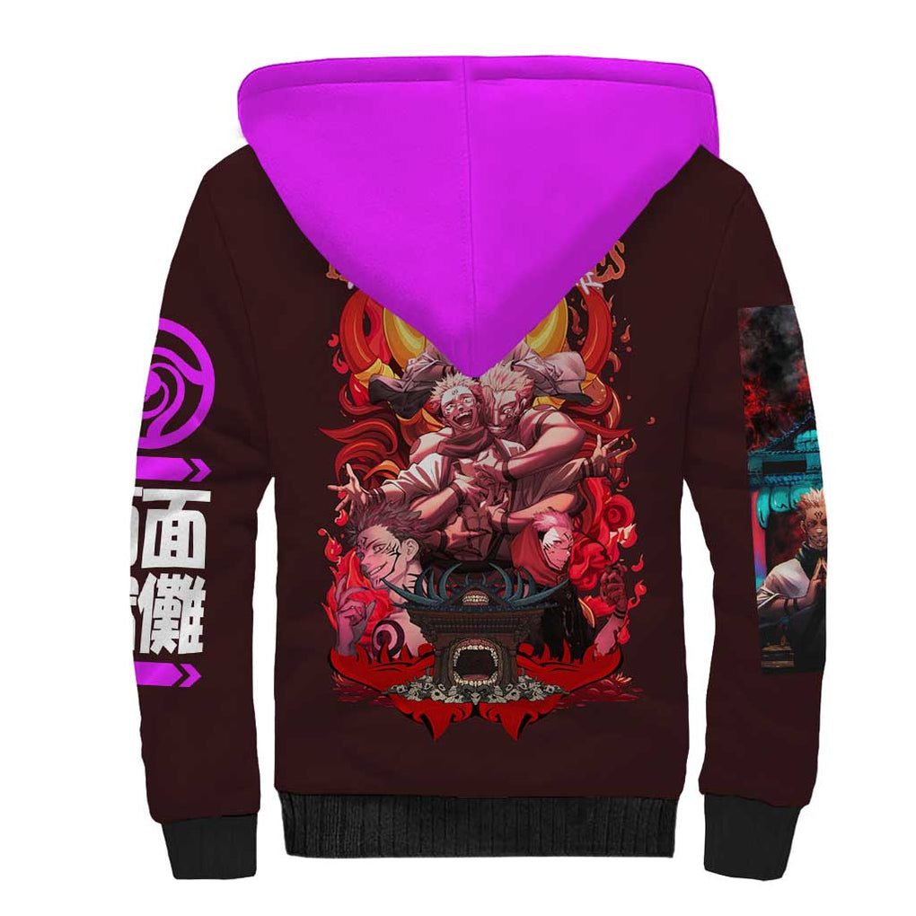 Ryomen Sukuna V2 Jujutsu Kaisen Sherpa Hoodie Anime Style