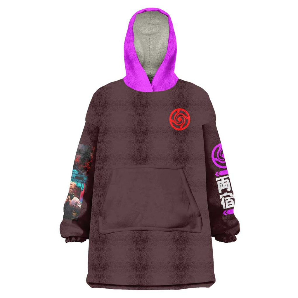 Ryomen Sukuna V2 Jujutsu Kaisen Wearable Blanket Hoodie Anime Style