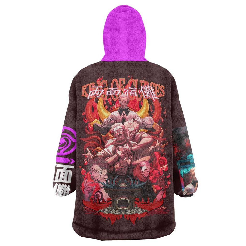 Ryomen Sukuna V2 Jujutsu Kaisen Wearable Blanket Hoodie Anime Style