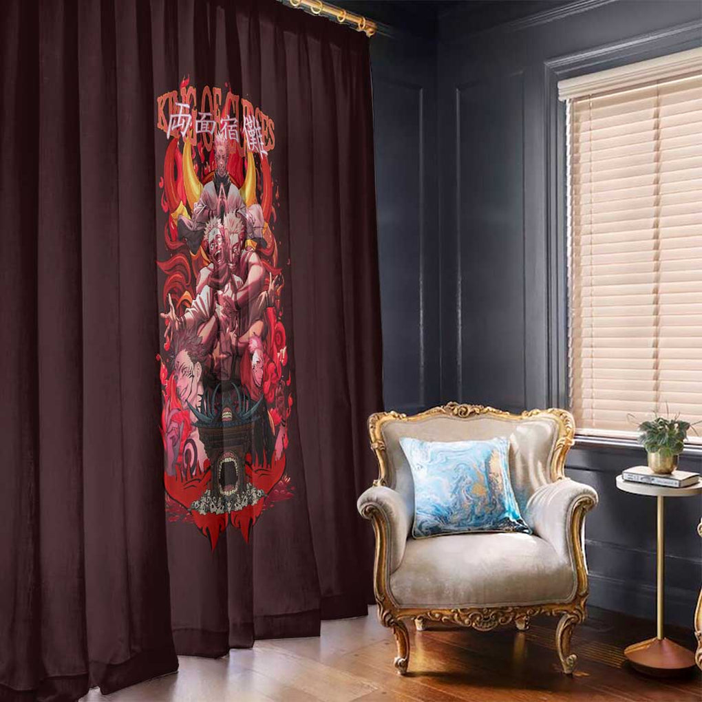 Ryomen Sukuna V2 Jujutsu Kaisen Window Curtain Anime Style