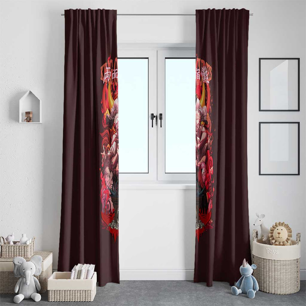 Ryomen Sukuna V2 Jujutsu Kaisen Window Curtain Anime Style