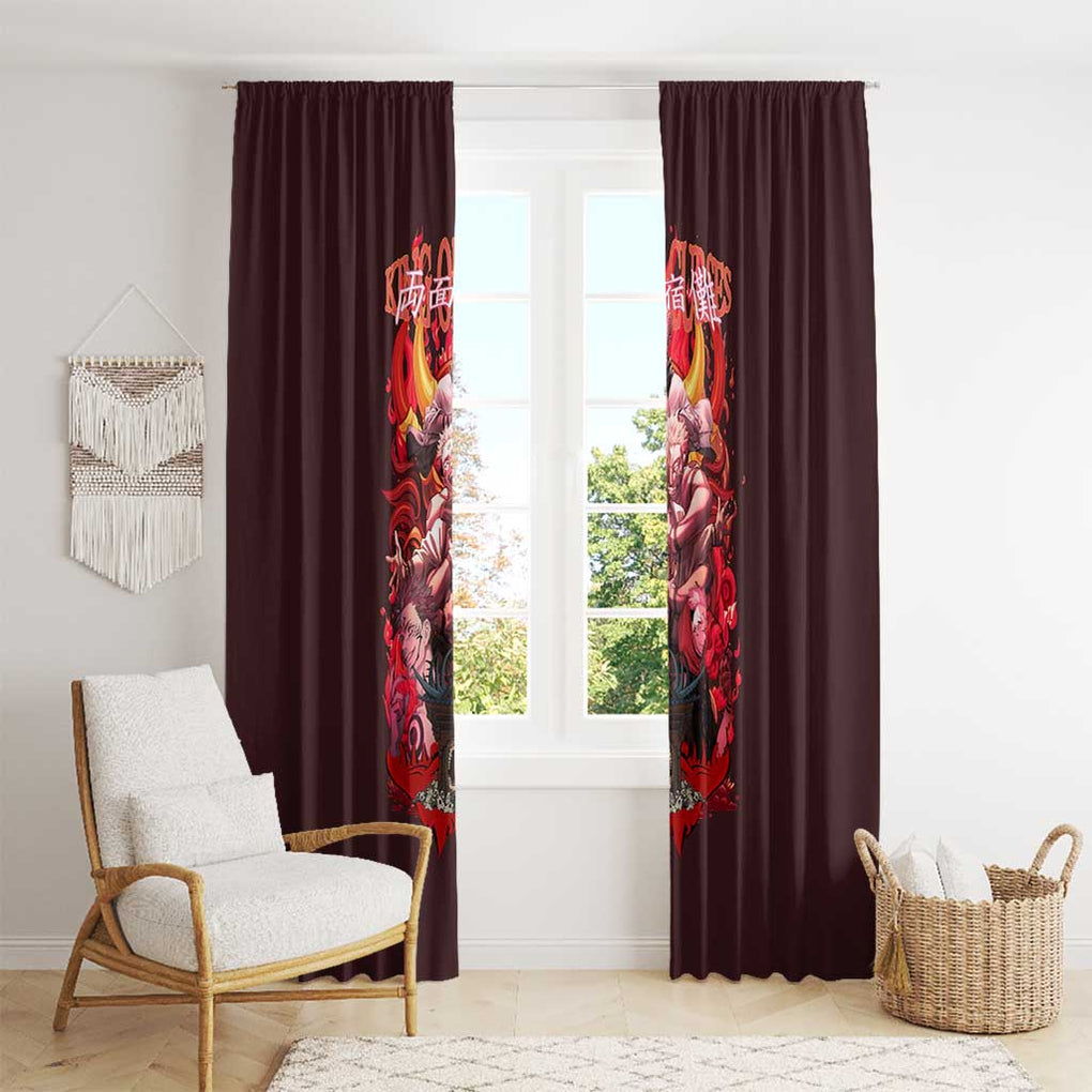 Ryomen Sukuna V2 Jujutsu Kaisen Window Curtain Anime Style
