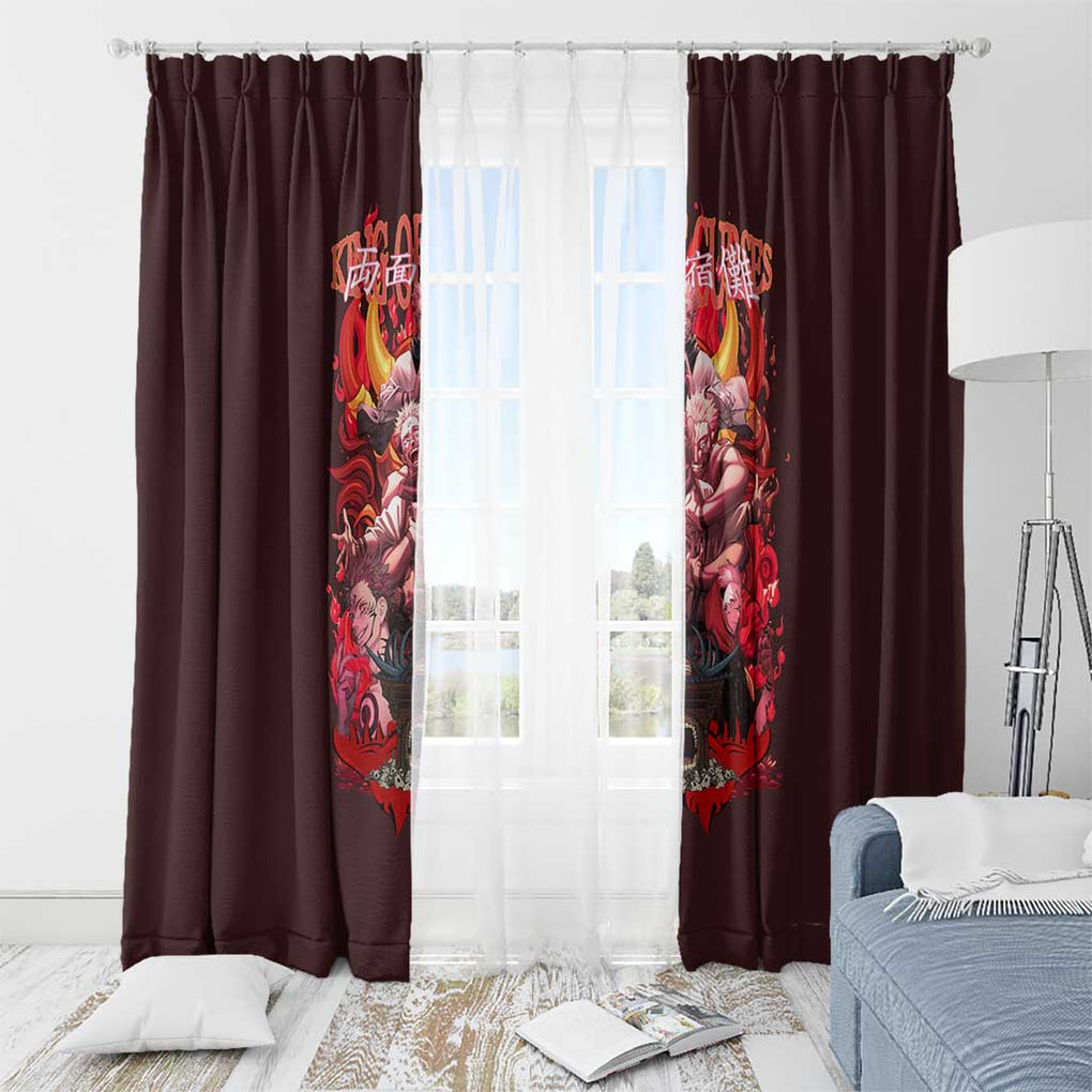 Ryomen Sukuna V2 Jujutsu Kaisen Window Curtain Anime Style