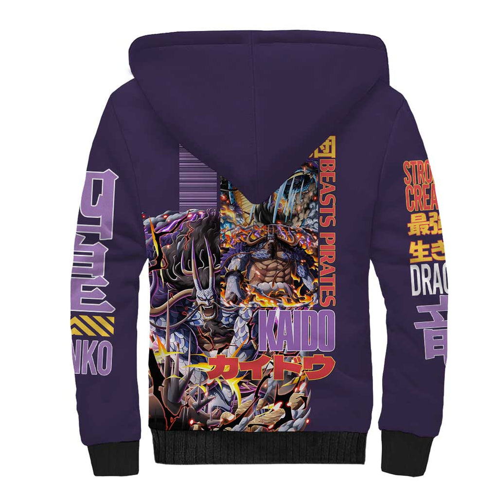 Kaido V2 One Piece Sherpa Hoodie Anime Style