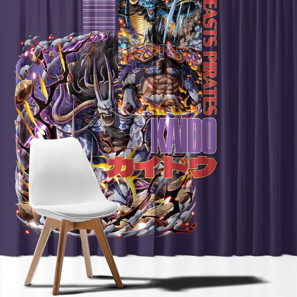 Kaido V2 One Piece Window Curtain Anime Style