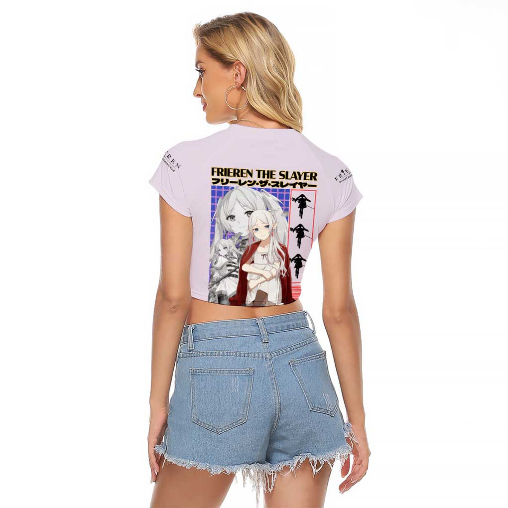 Frieren -  Frieren Beyond Journey’s End Raglan Cropped T Shirt Anime Art Style