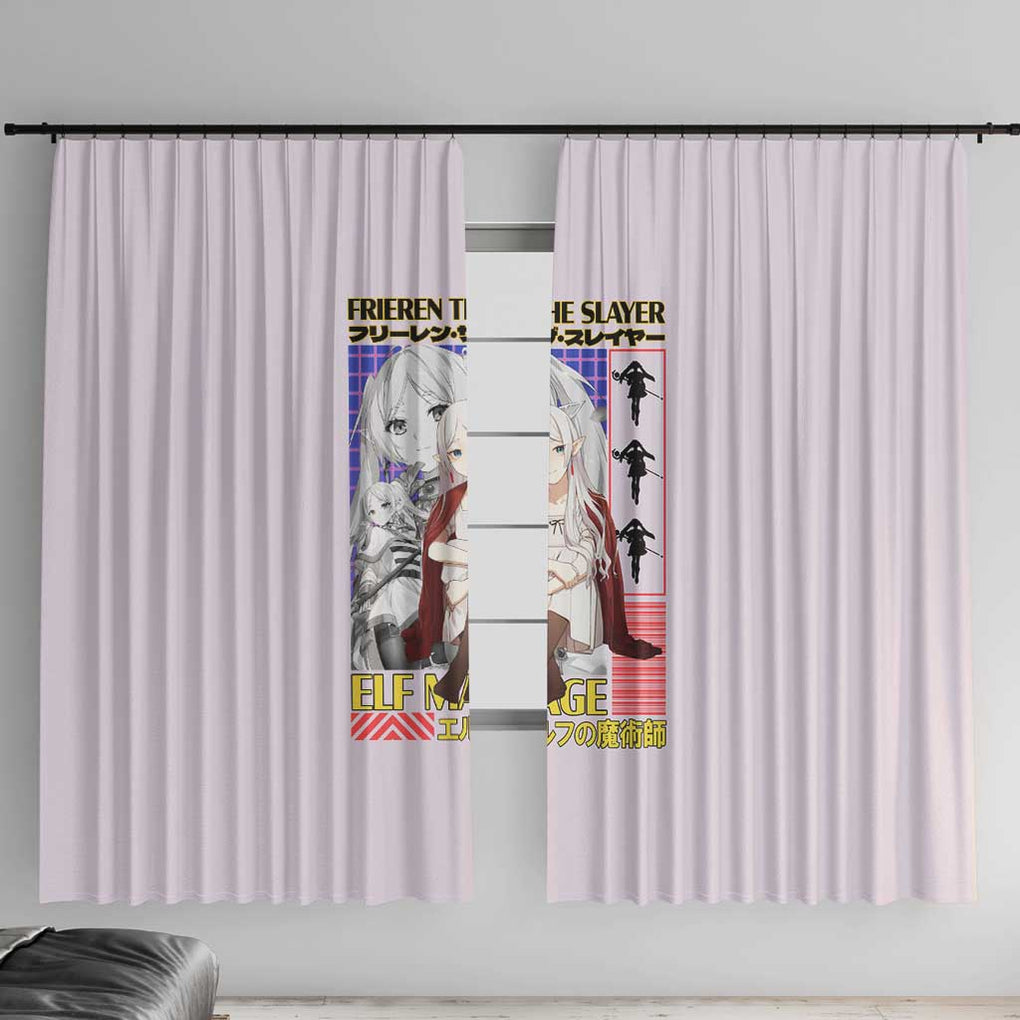 Frieren -  Frieren Beyond Journey’s End Window Curtain Anime Art Style