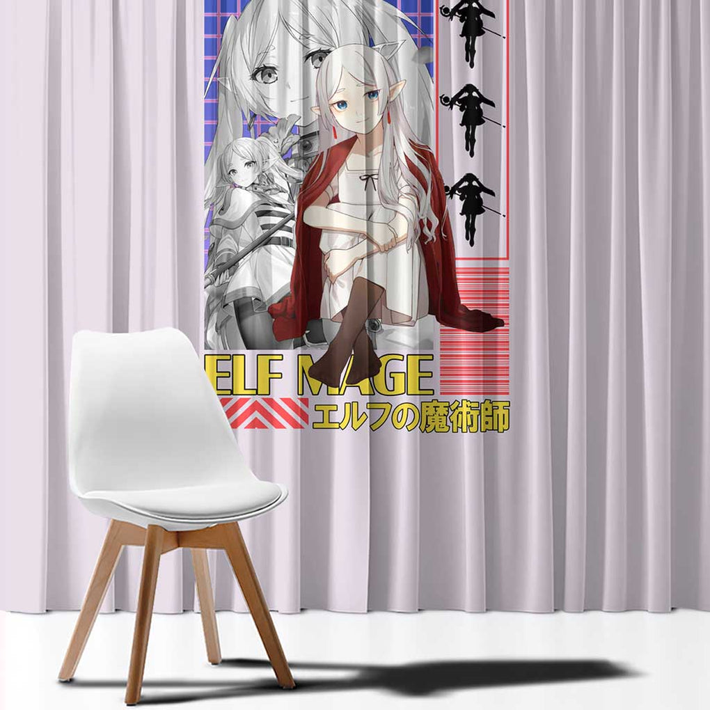 Frieren -  Frieren Beyond Journey’s End Window Curtain Anime Art Style