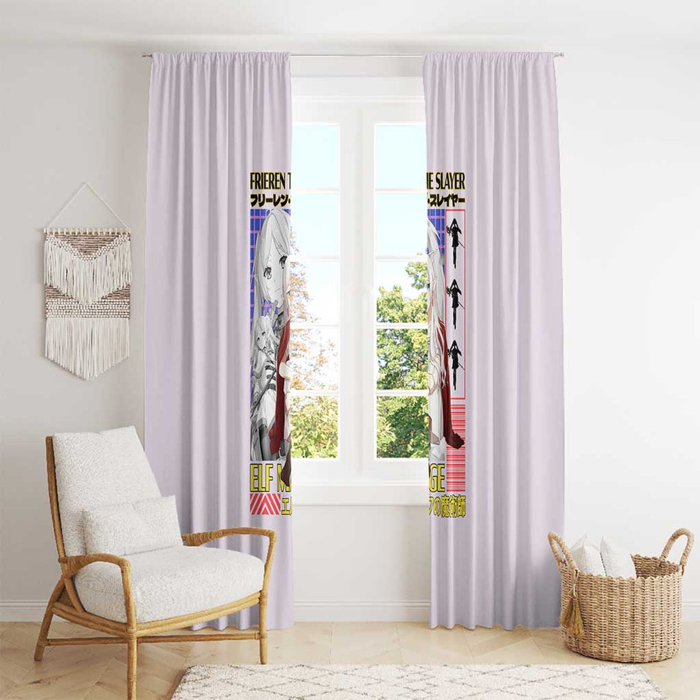 Frieren -  Frieren Beyond Journey’s End Window Curtain Anime Art Style