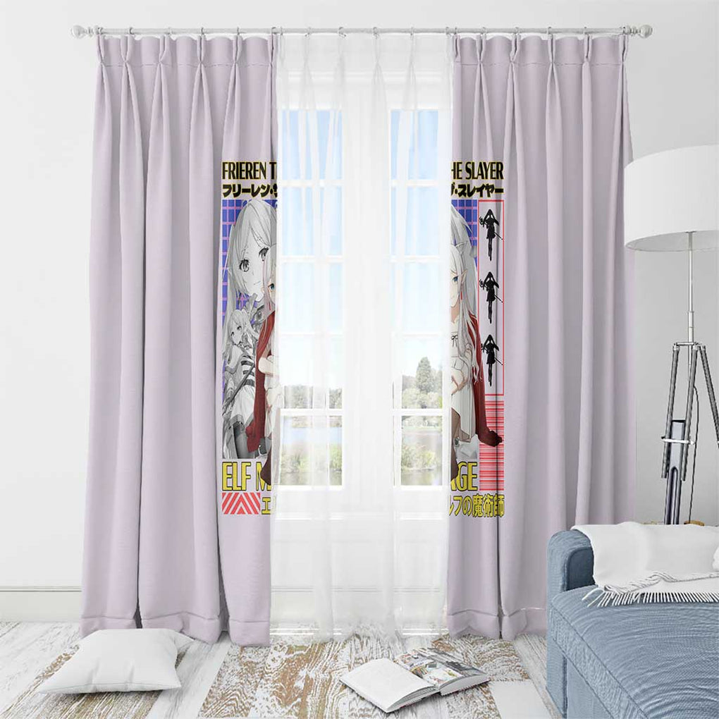 Frieren -  Frieren Beyond Journey’s End Window Curtain Anime Art Style