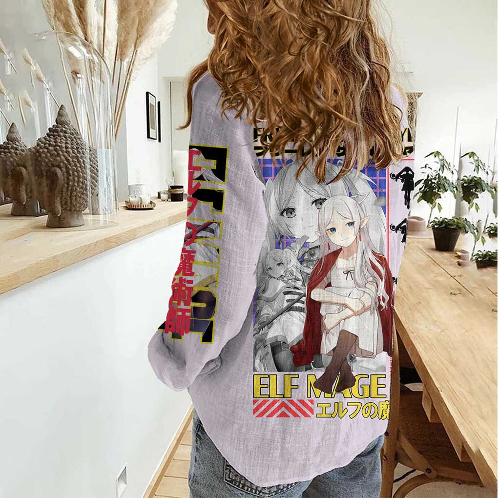 Frieren -  Frieren Beyond Journey’s End Women Casual Shirt Anime Art Style