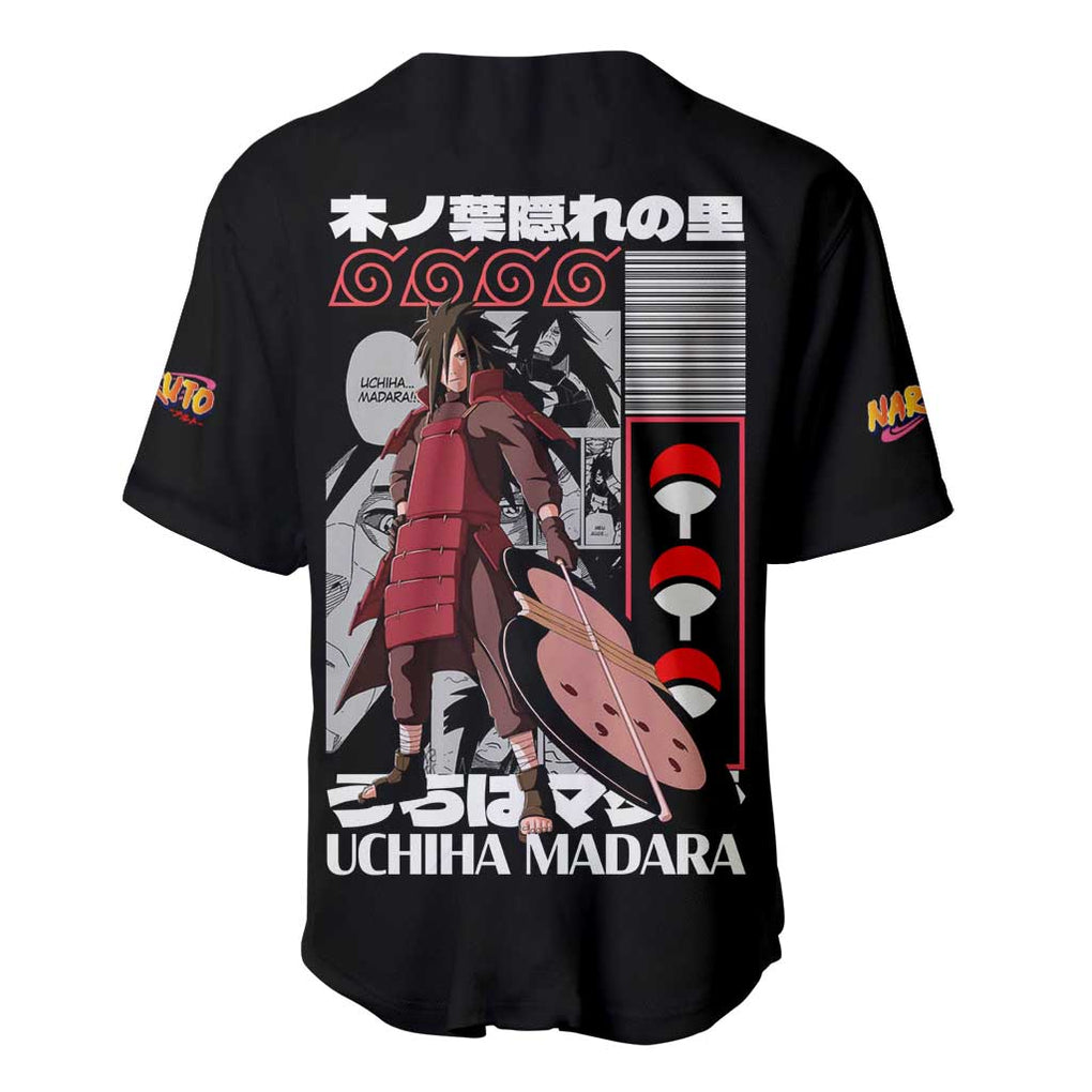 Uchiha Madara Naruto Baseball Jersey Anime Style